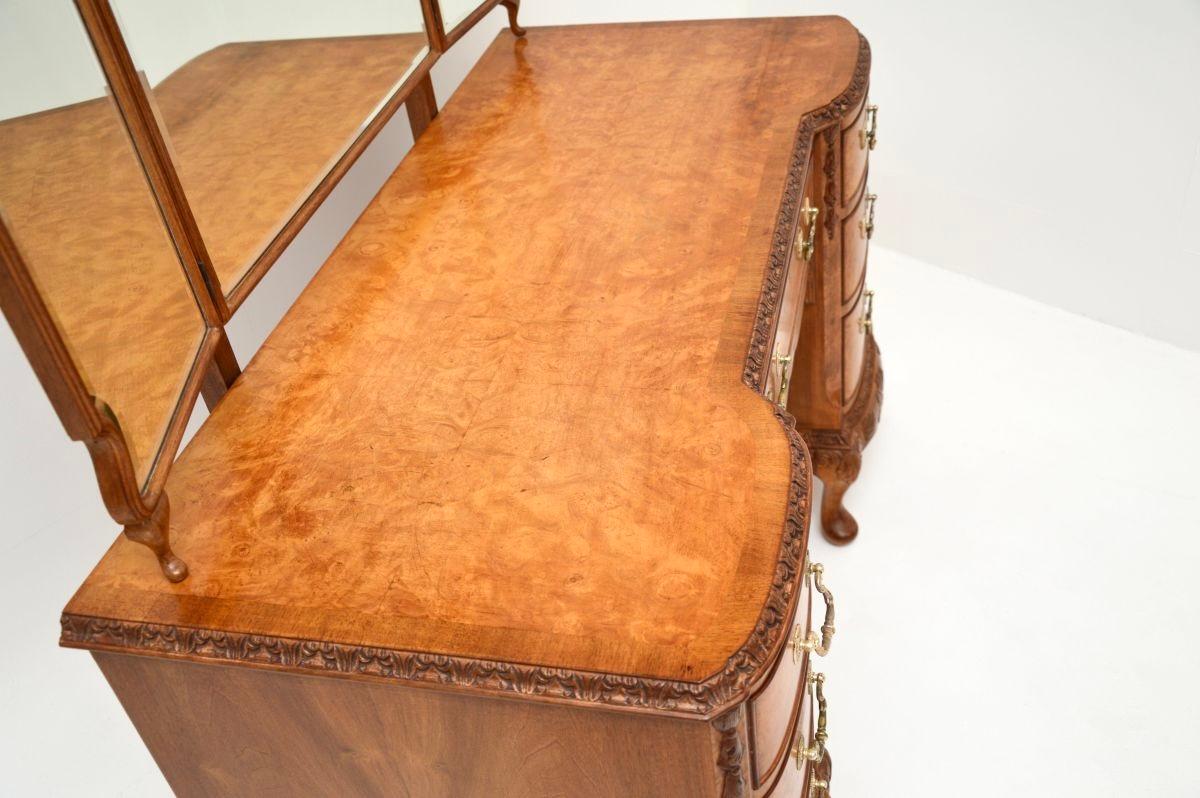 Mid-20th Century Antique Burr Walnut Dressing Table