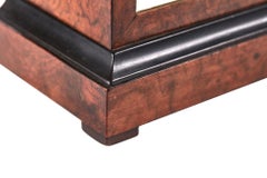 Antique Burr Walnut Ebonized Cased Desk Clock from Baldwin of Loughborough