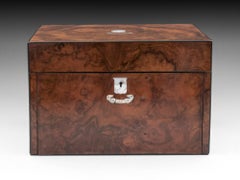 Antique Burr Walnut Jewelry Box, 19th Century