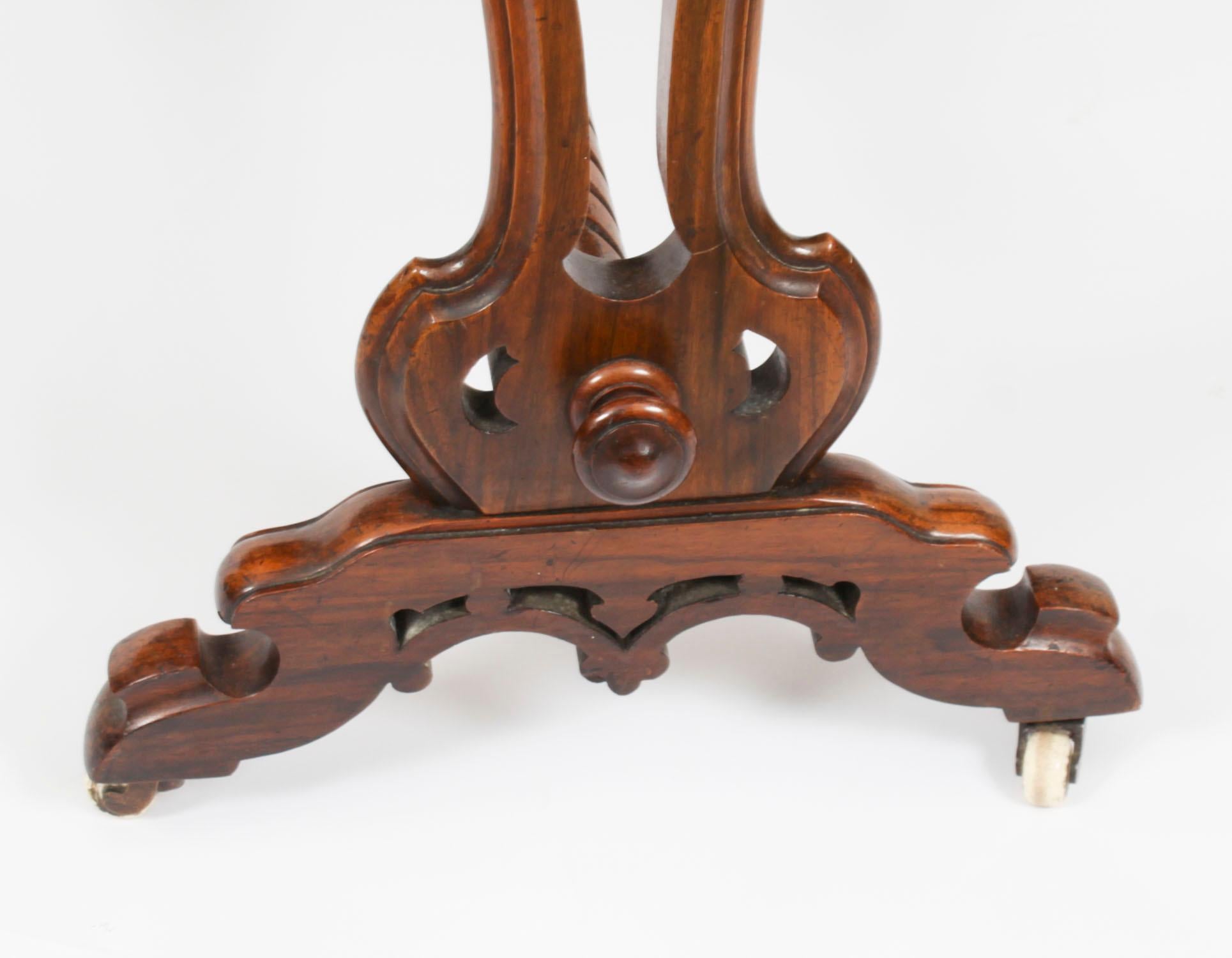 Antique Burr Walnut Kidney Writing Table Desk Bureau Plat 19th Century 9