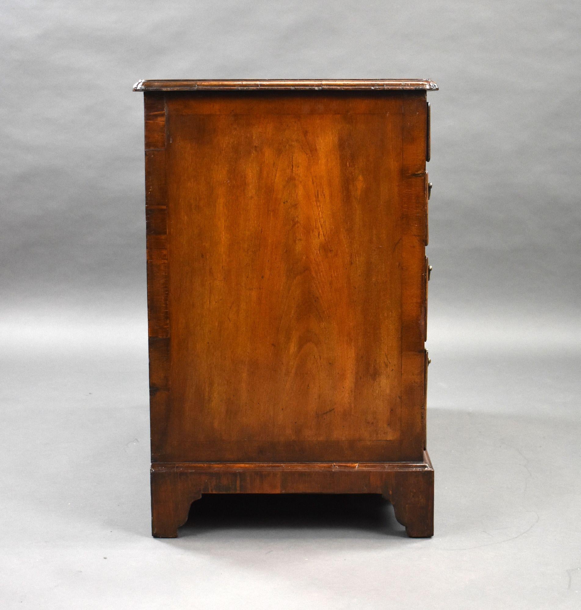 20th Century Antique Burr Walnut Kneehole Desk For Sale