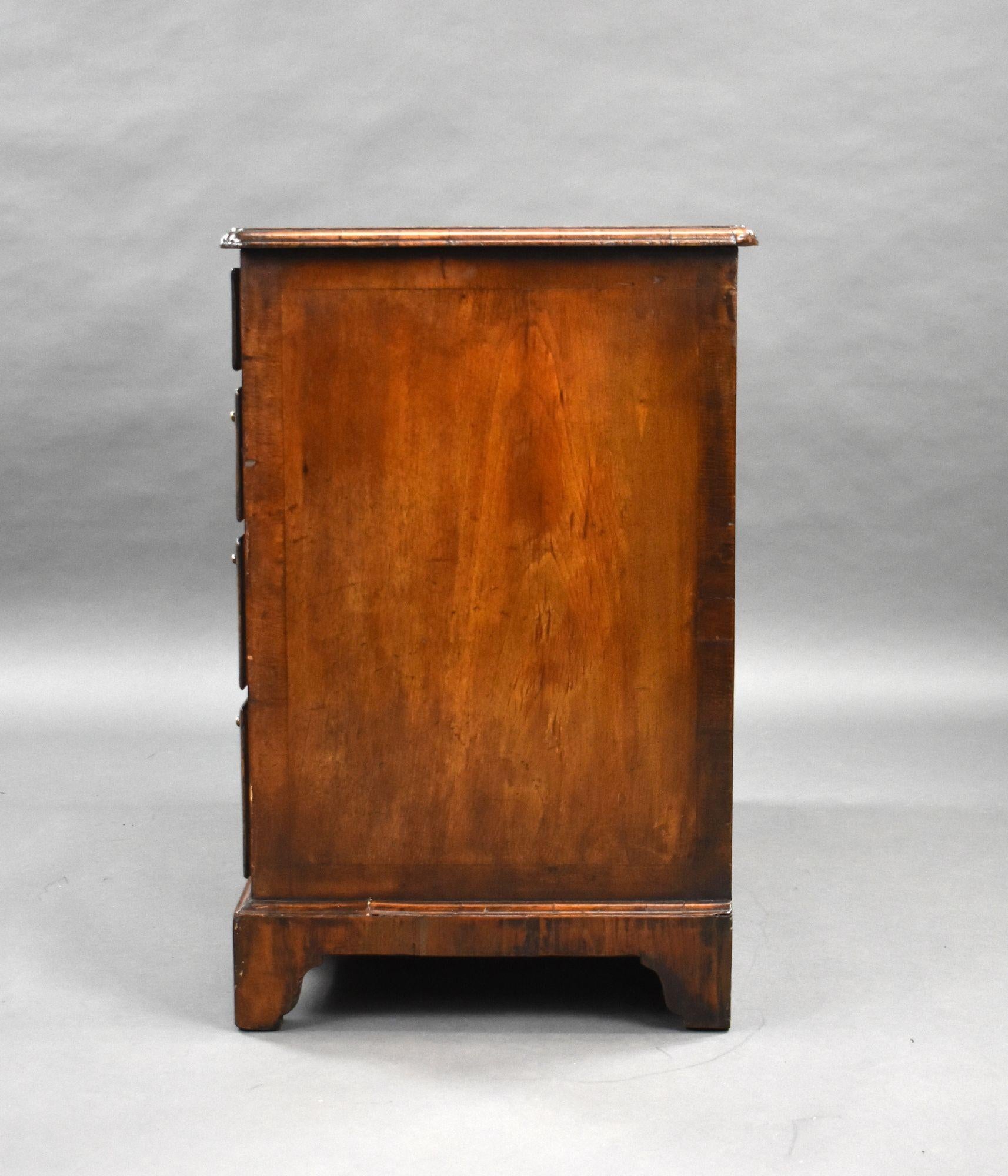 Antique Burr Walnut Kneehole Desk For Sale 2