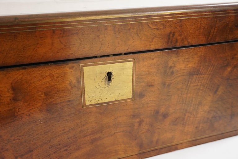 Antique Burr Walnut Lap Desk Writing Slope, Scotland, 1880, B1442 For