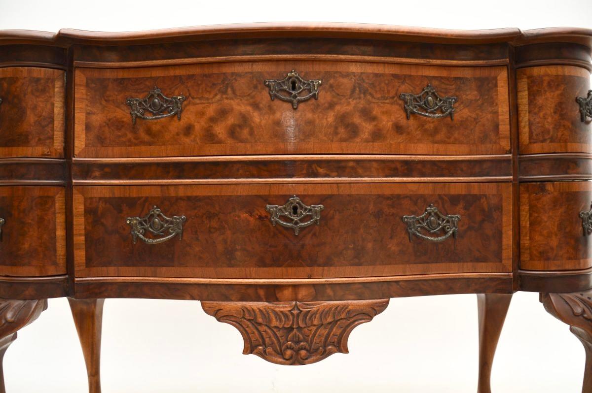 Antique Burr Walnut Lowboy Chest of Drawers For Sale 3