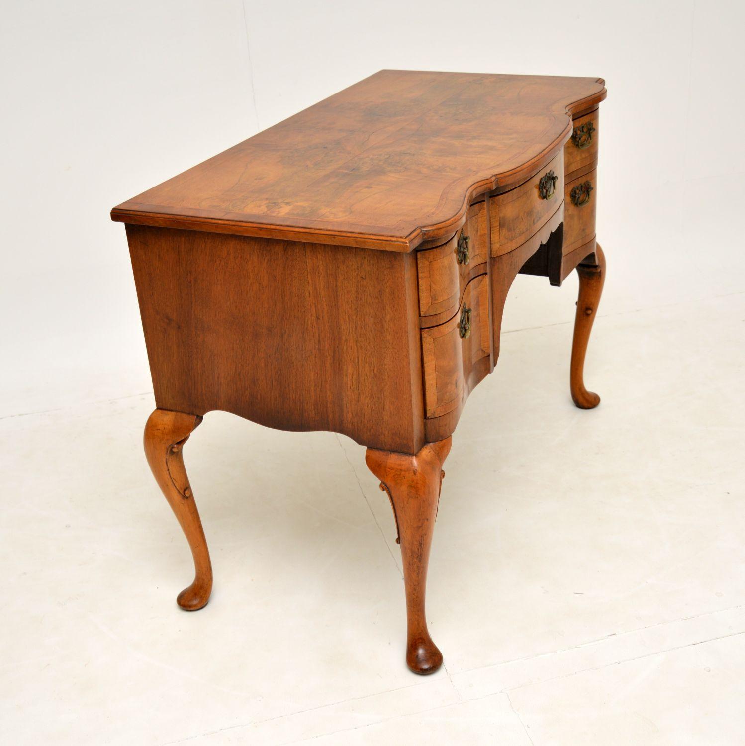 Antique Burr Walnut Lowboy Desk / Dressing Table 4