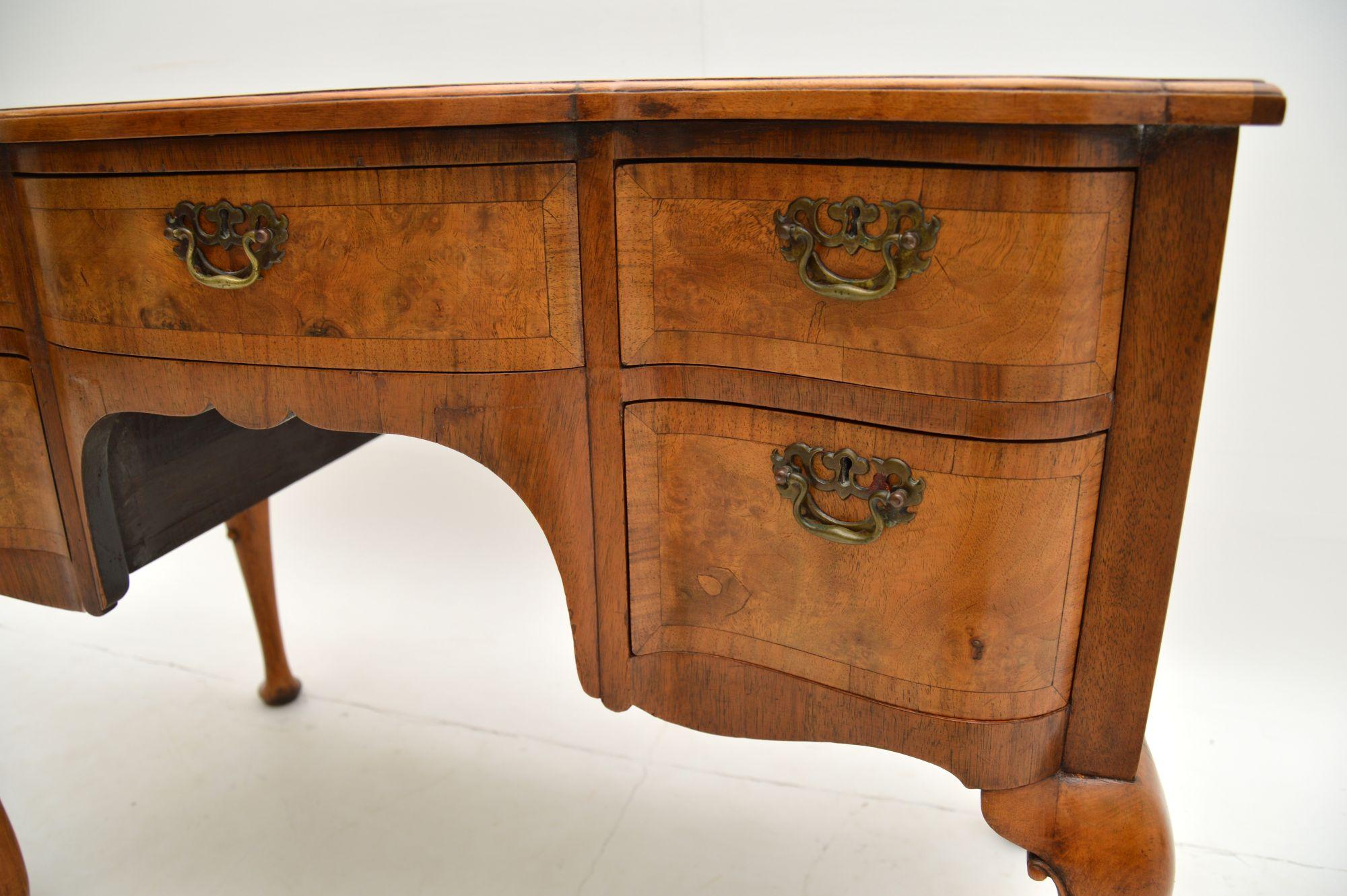 Antique Burr Walnut Lowboy Desk / Dressing Table 1