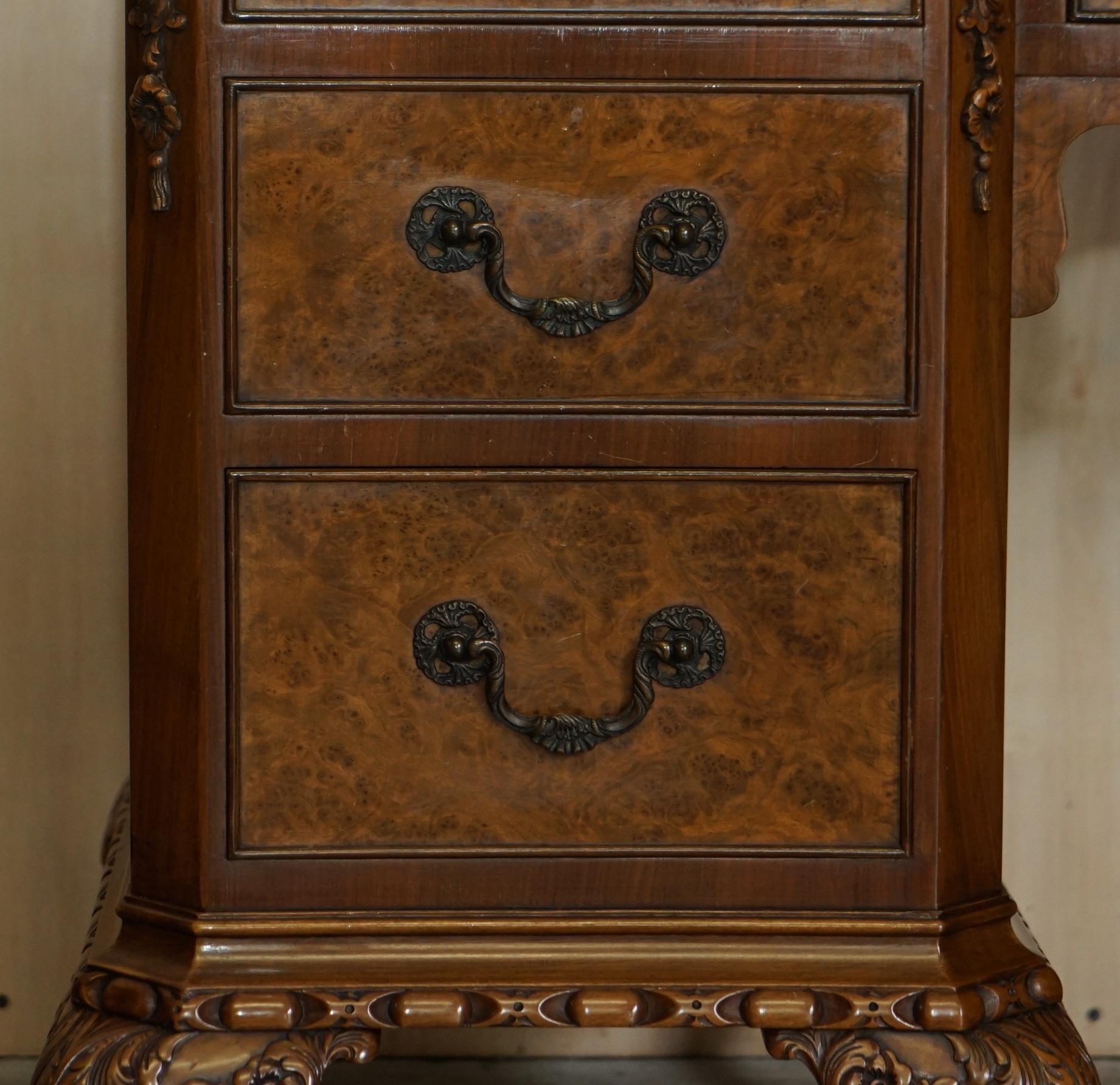 ANTIQUE BURR WALNUT MAPLE & CO DRESSiNG TABLE & STOOL SUBLIME QUALITY MUST SEE 2