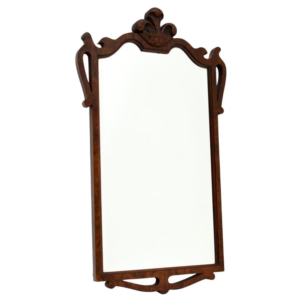 Antique Burr Walnut Mirror For Sale