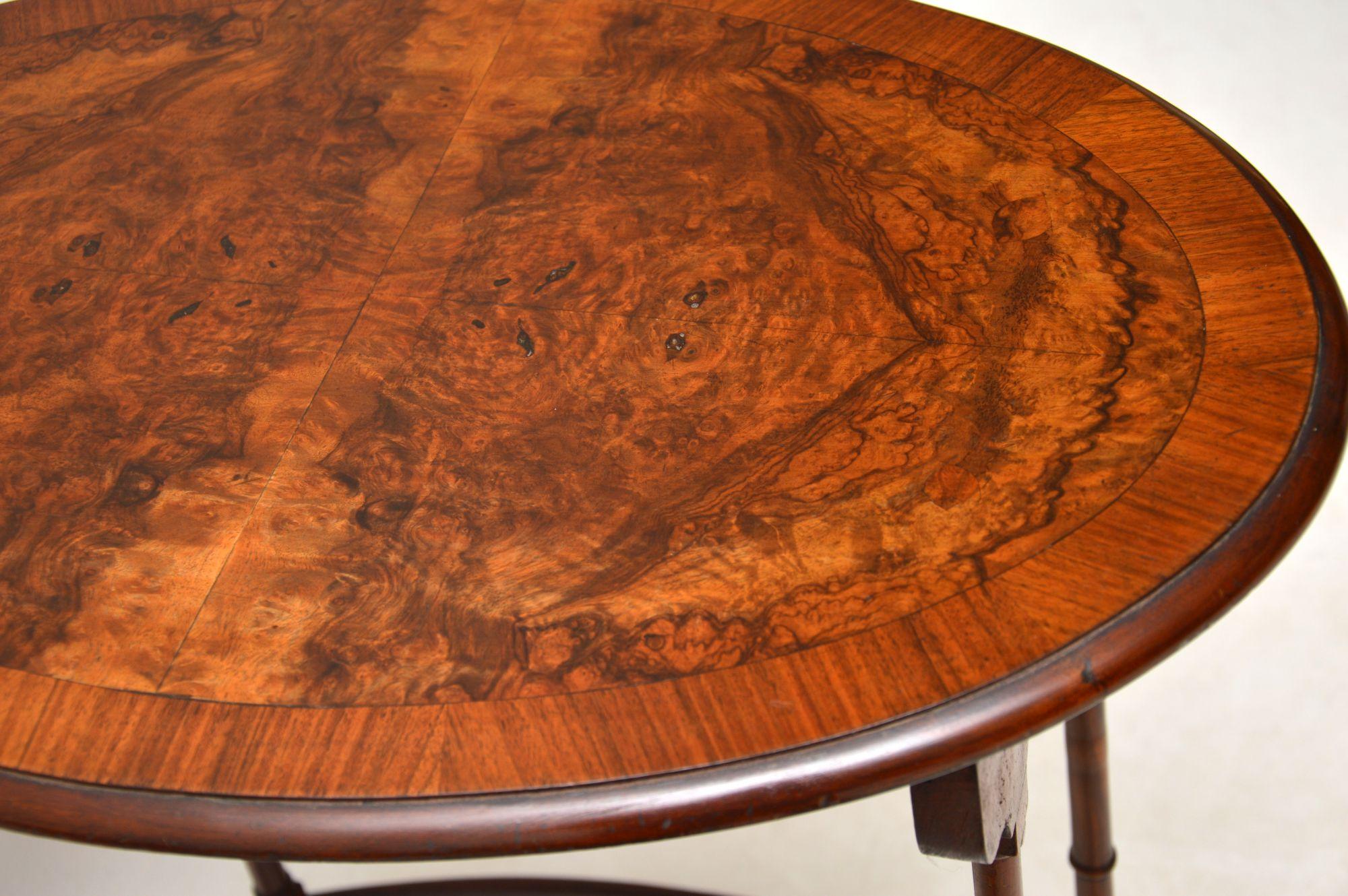 Antique Burr Walnut Nest of Four Tables 3