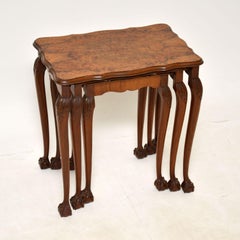 Antique Burr Walnut Nest of Tables