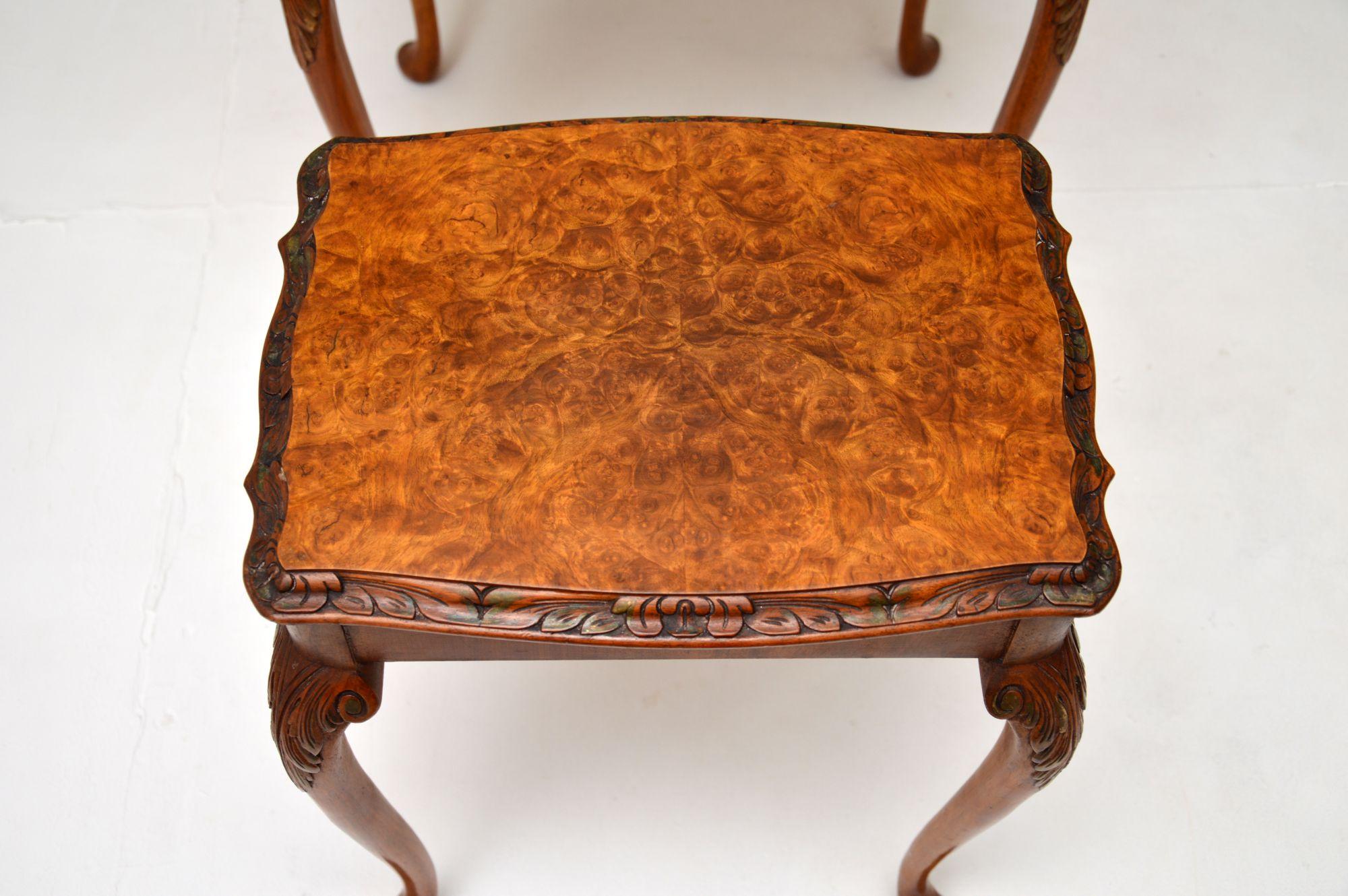 Antique Burr Walnut Nest of Tables For Sale 2