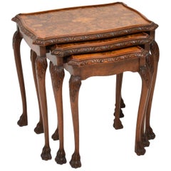 Antique Burr Walnut Nest of Tables