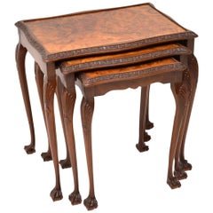 Antique Burr Walnut Nest of Tables