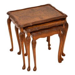 Antique Burr Walnut Nest of Tables