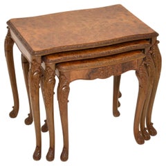 Antique Burr Walnut Nest of Tables