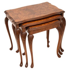 Antique Burr Walnut Nest of Tables