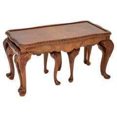 Vintage Burr Walnut Nesting Coffee Table / Side Tables
