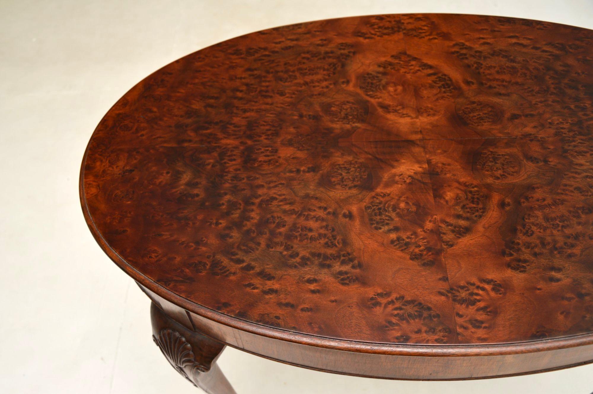 Early 20th Century Antique Burr Walnut Occasional Table For Sale