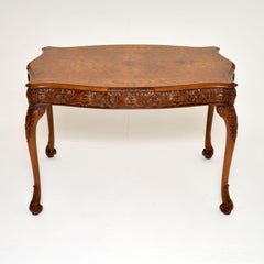 Antique Burr Walnut Occasional Table or Desk