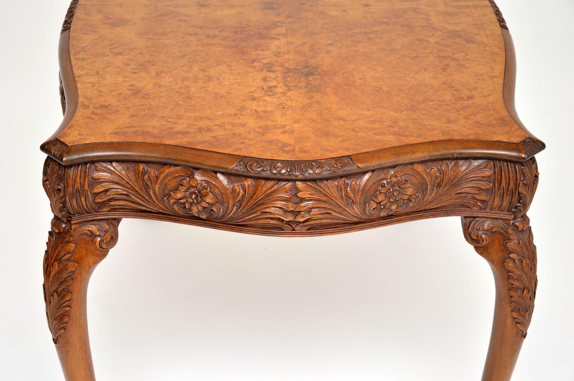 20th Century Antique Burr Walnut Occasional Table or Desk