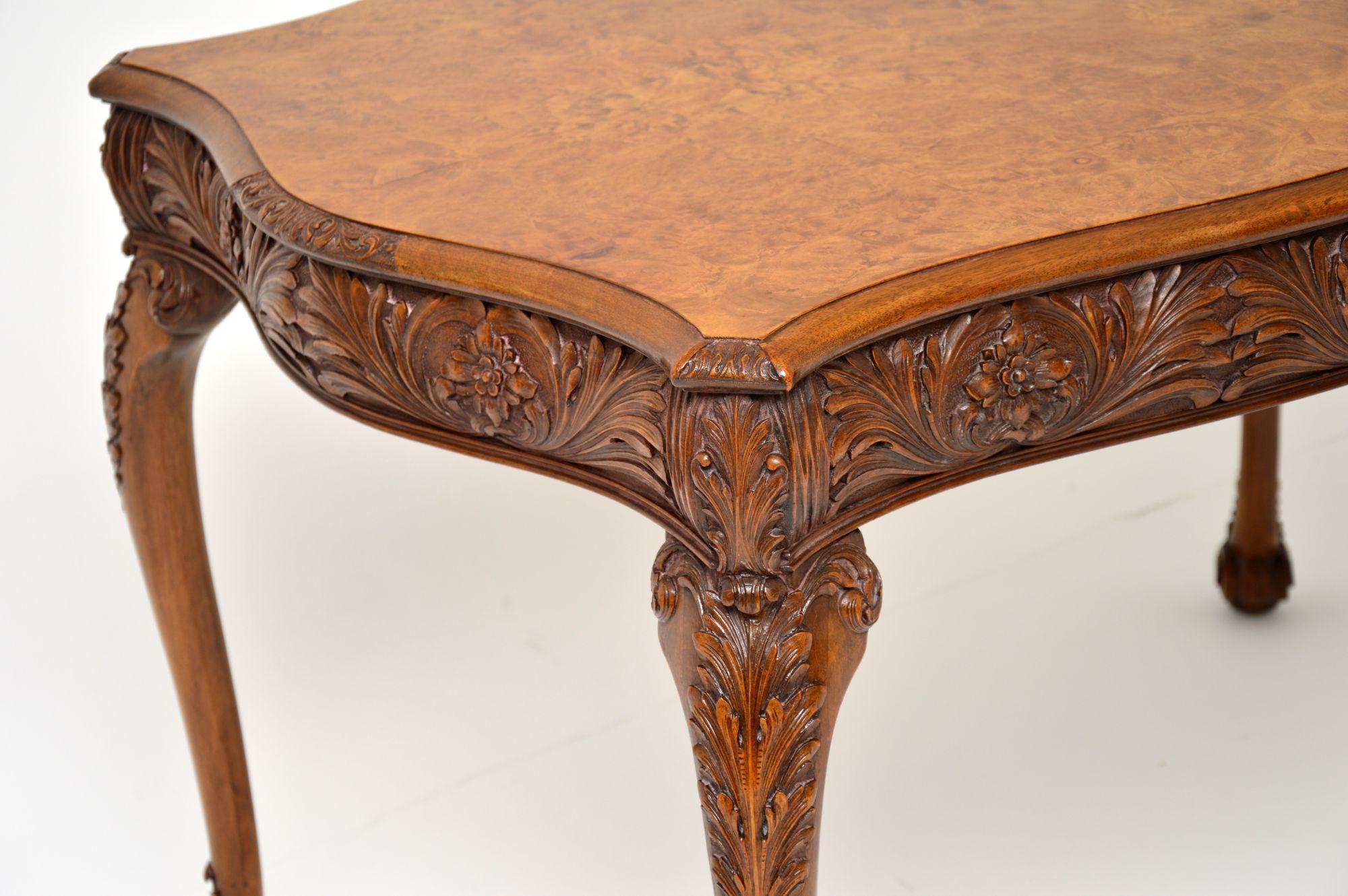 Antique Burr Walnut Occasional Table or Desk 1