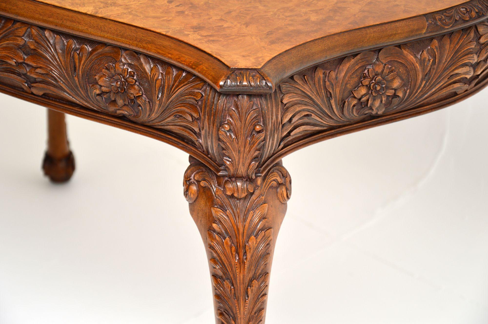 Antique Burr Walnut Occasional Table or Desk 2