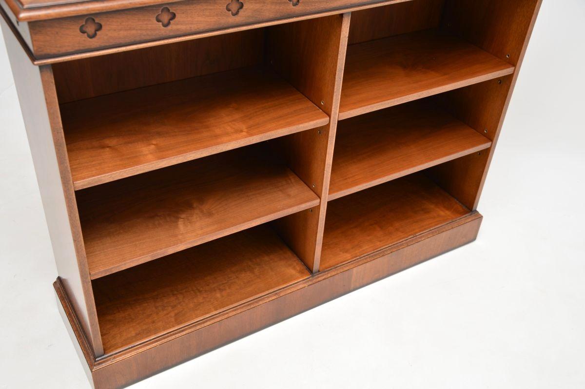 Antique Burr Walnut Open Bookcase For Sale 4