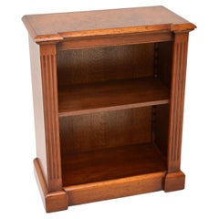 Antique Burr Walnut Open Bookcase