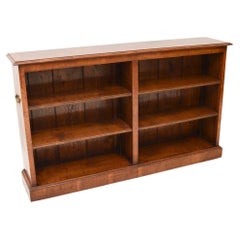 Vintage Burr Walnut Open Bookcase