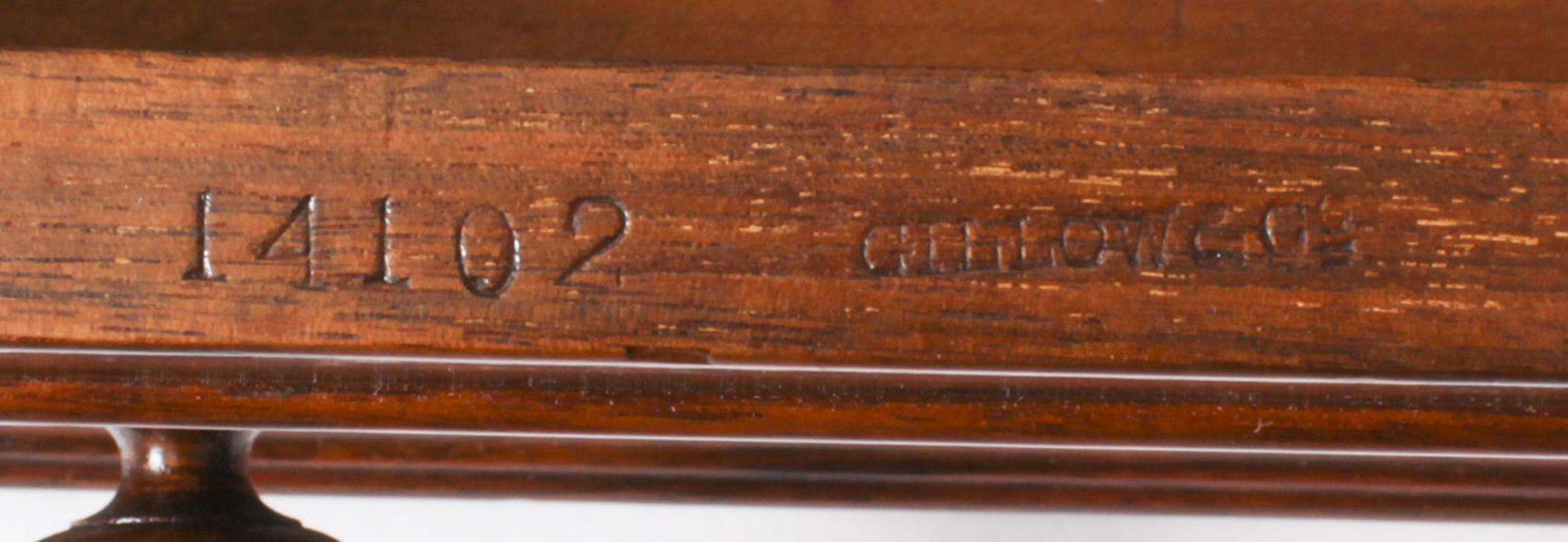 Antique Burr Walnut Pedestal Desk by Gillow & Co 19th Century For Sale 14