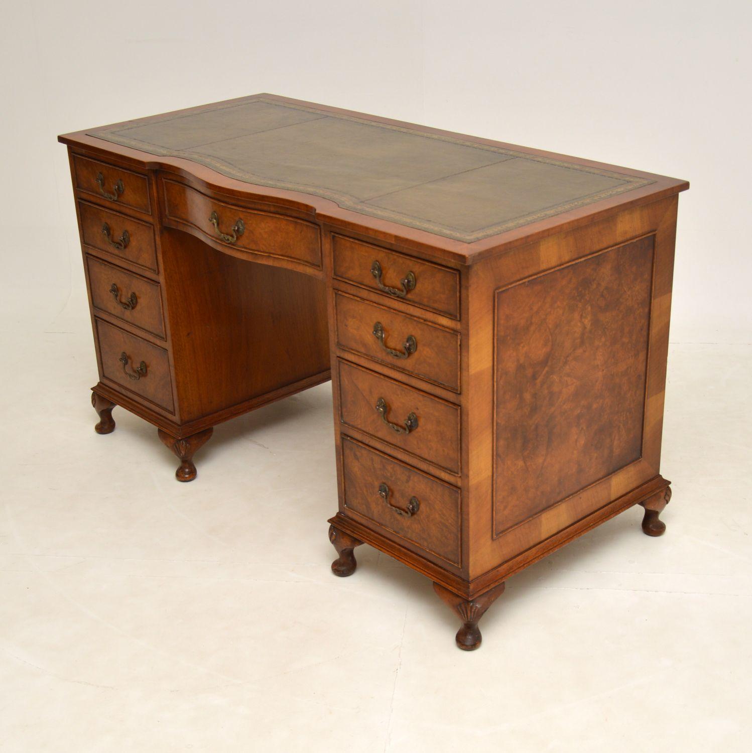 burr walnut desk