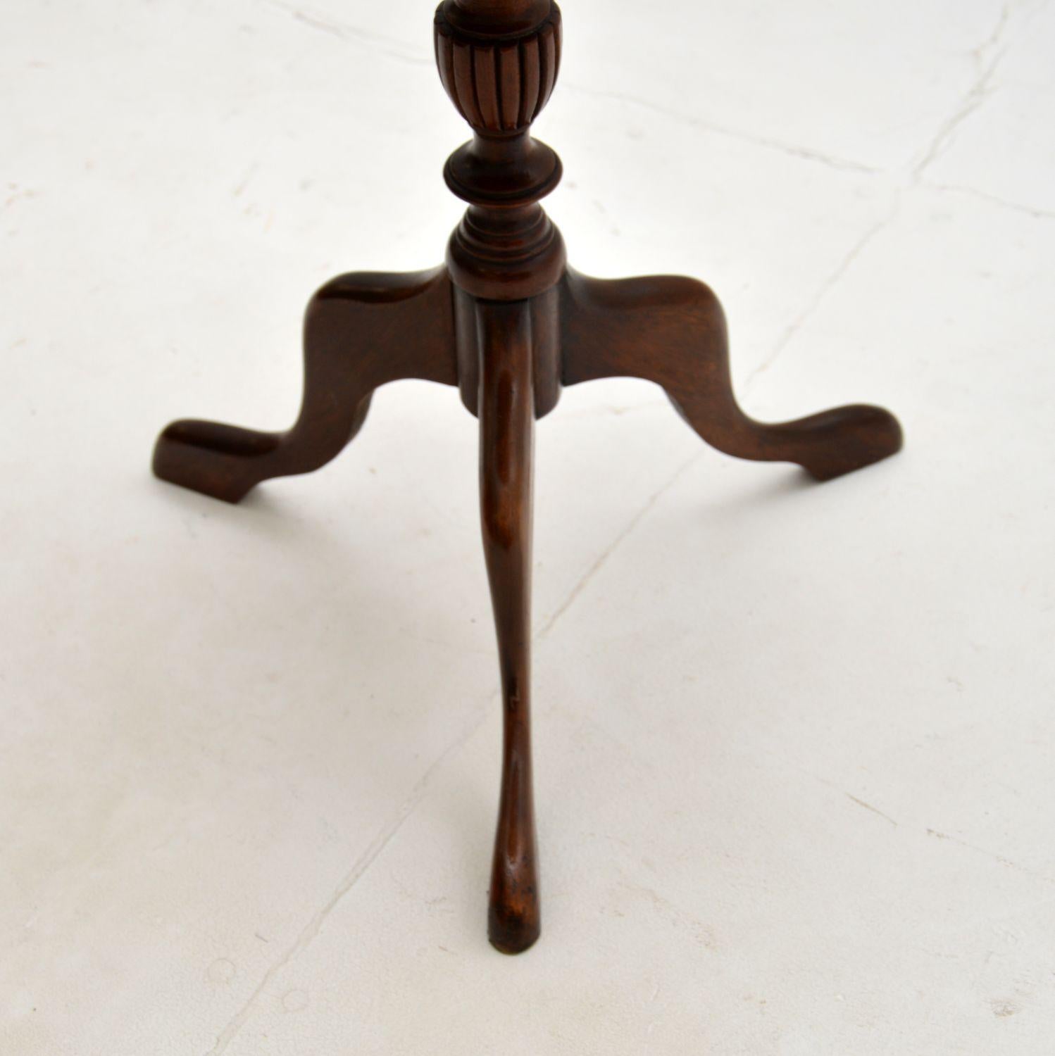 Early 20th Century Antique Burr Walnut Pie Crust Wine Table