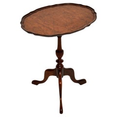 Antique Burr Walnut Pie Crust Wine Table