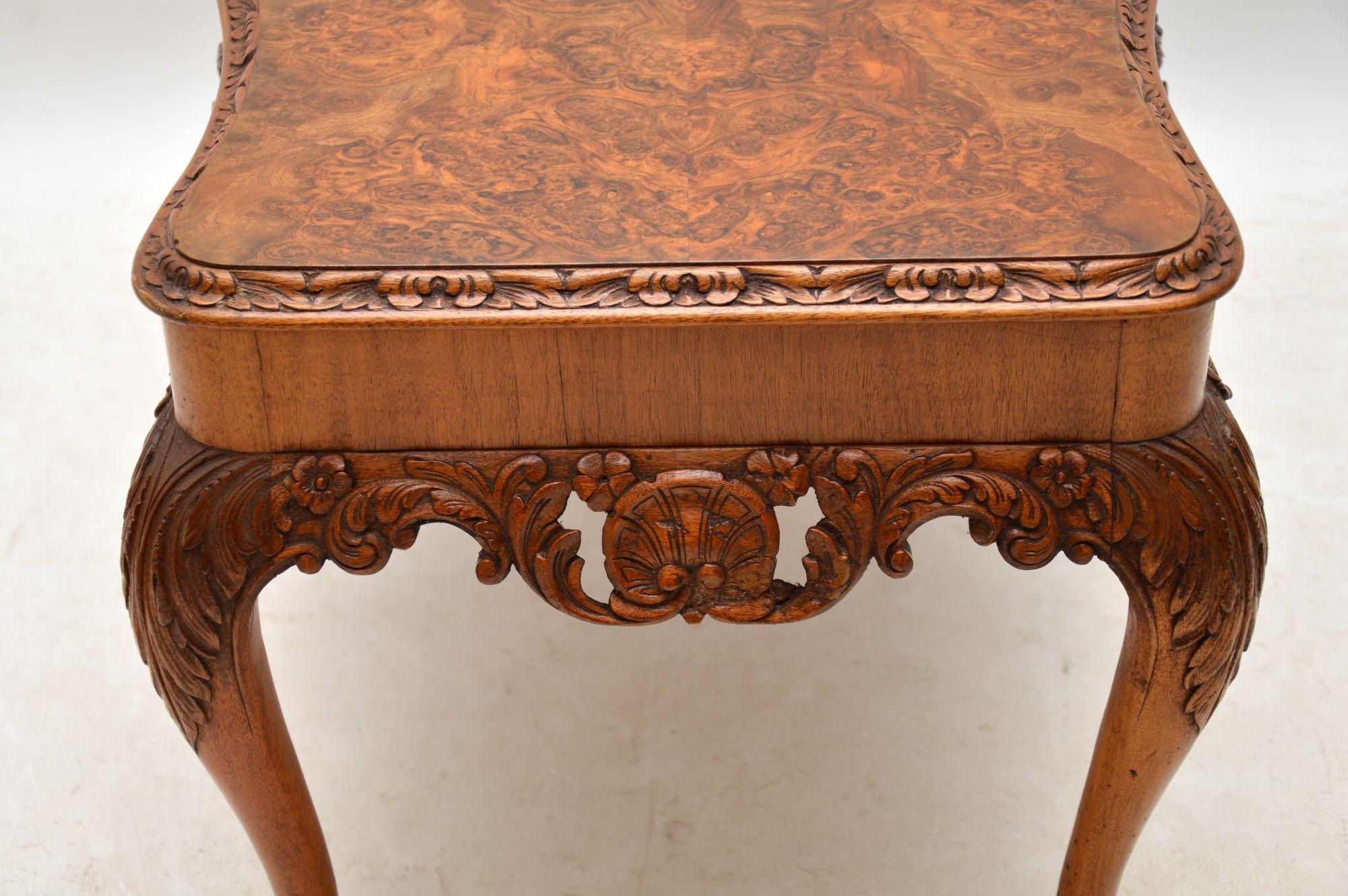 Antique Burr Walnut Queen Anne Style Coffee Table 2
