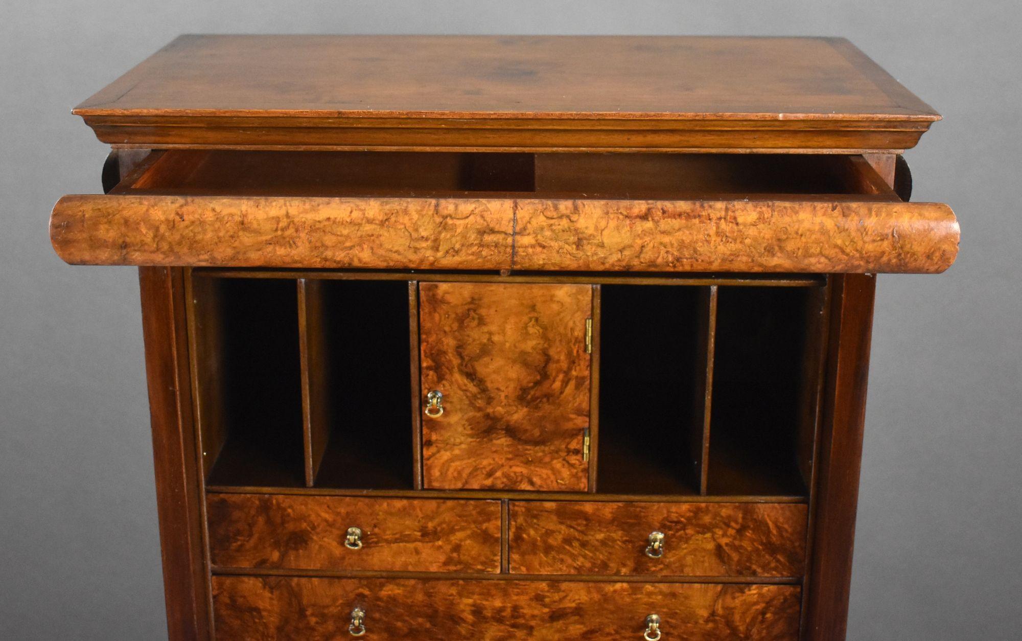 Antique Burr Walnut Queen Anne Style Escritoire 6