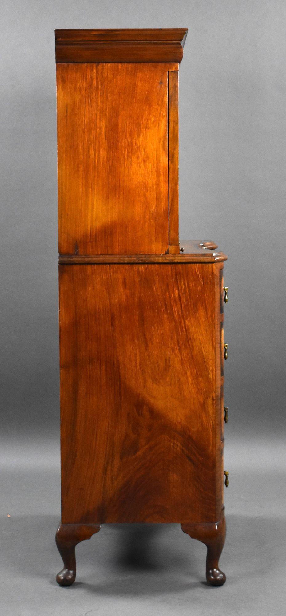 Antique Burr Walnut Queen Anne Style Escritoire 3