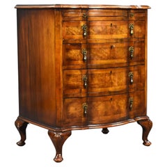 Antique Burr Walnut Serpentine Chest of Drawers