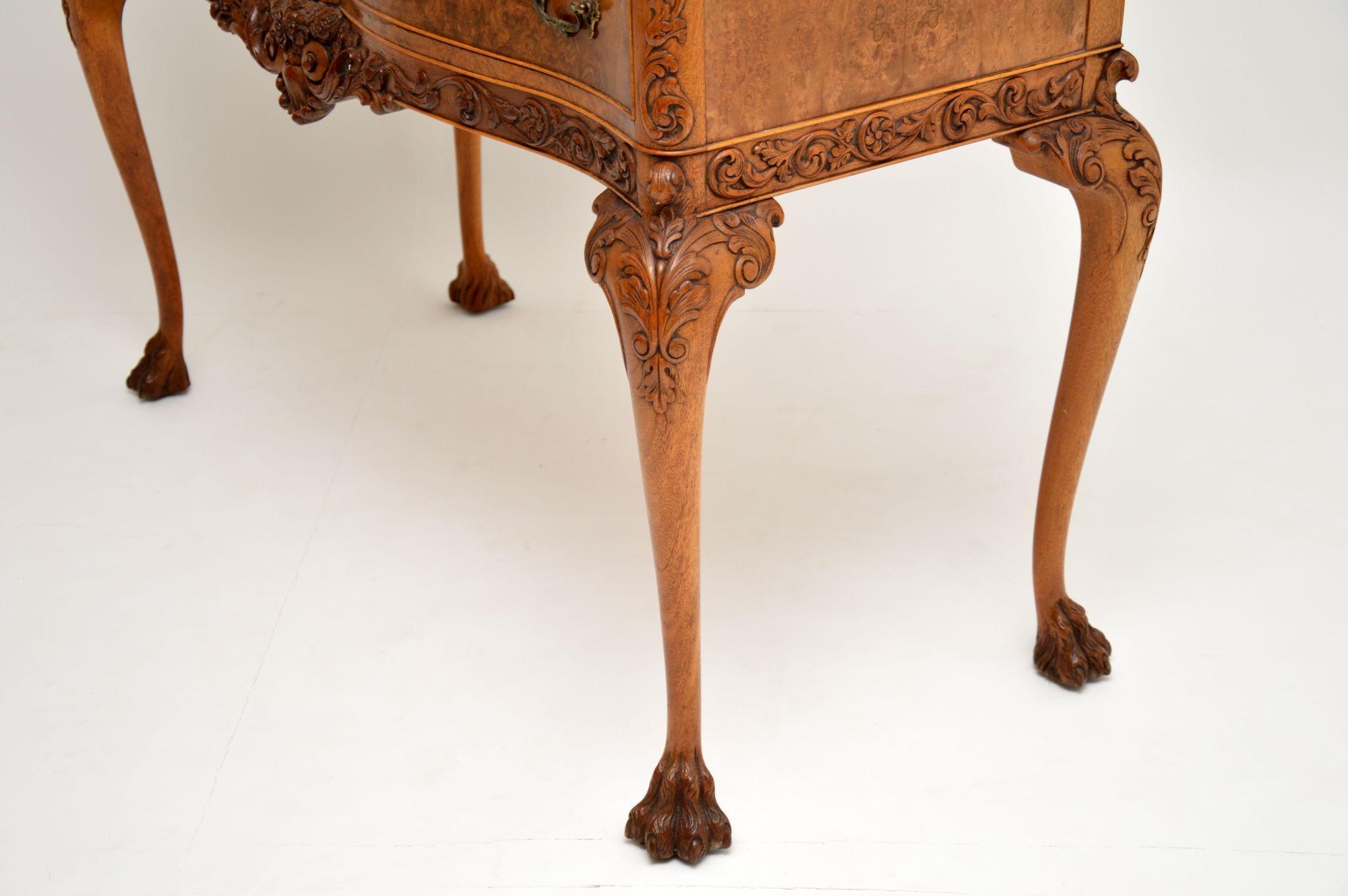 Antique Burr Walnut Server / Console Table 6