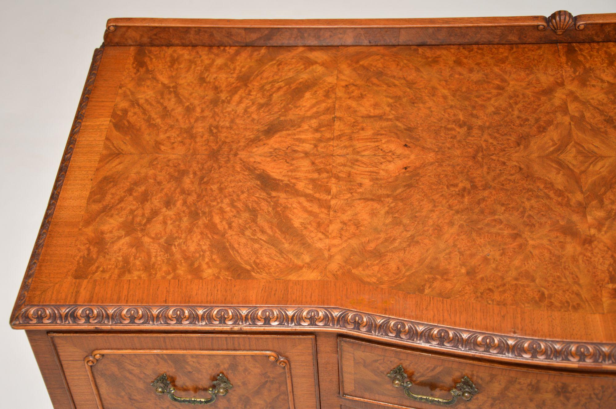 Antique Burr Walnut Server or Side Table 5