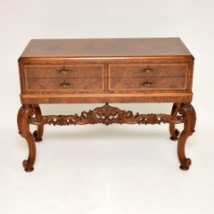Table de service/d'appoint ancienne en ronce de noyer