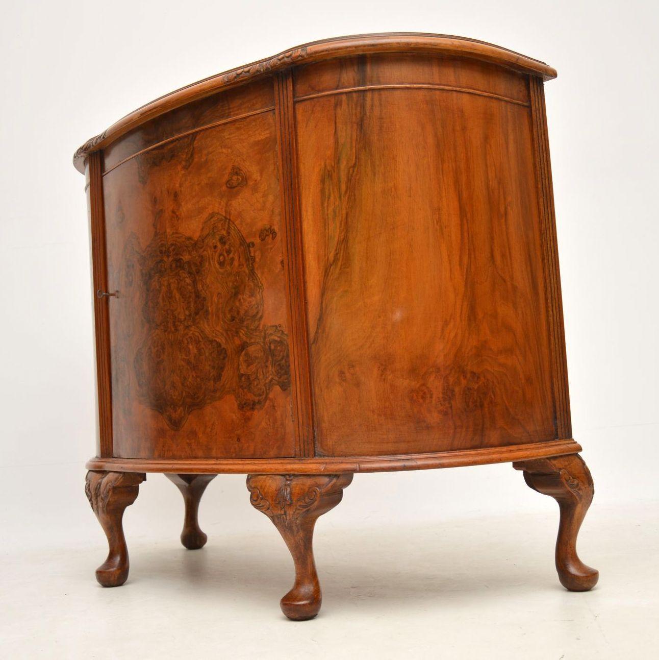 Mid-20th Century Antique Burr Walnut Side Cabinet