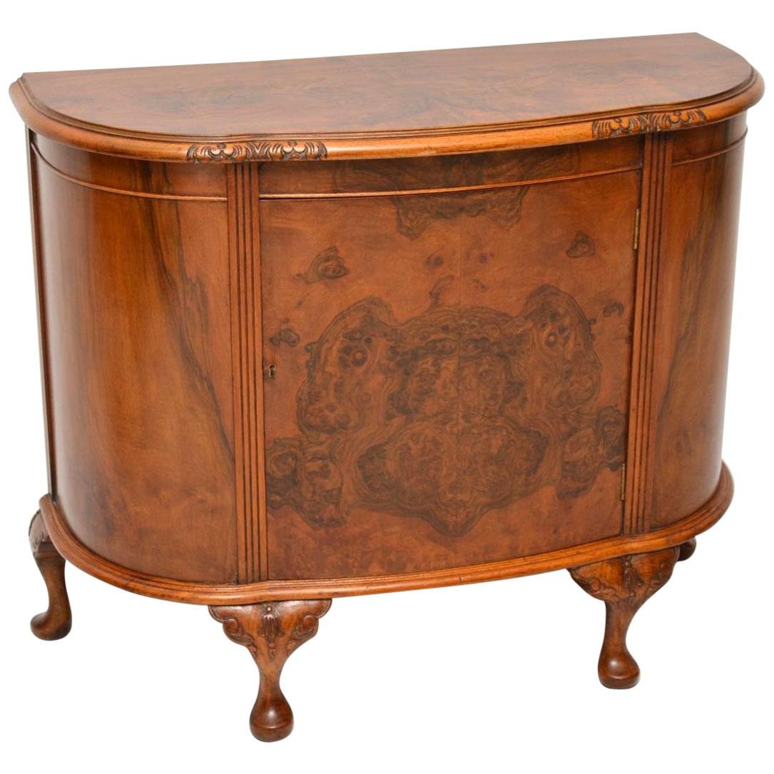 Antique Burr Walnut Side Cabinet