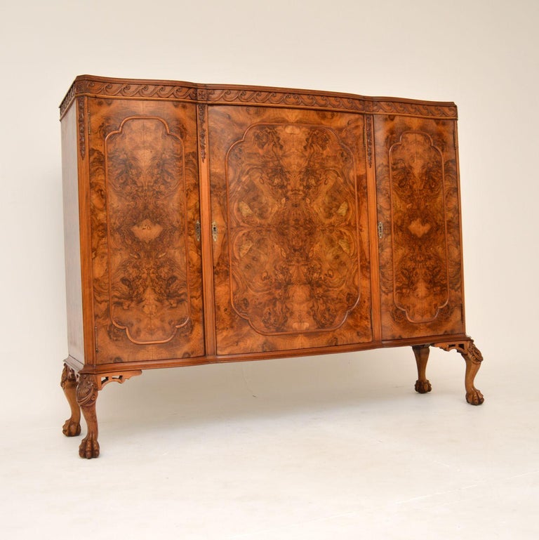 Antique Burr Walnut Side on Legs at 1stDibs