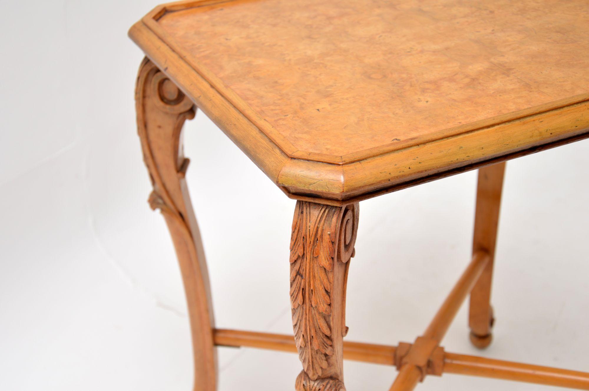 Antique Burr Walnut Side Table by Hille In Good Condition In London, GB