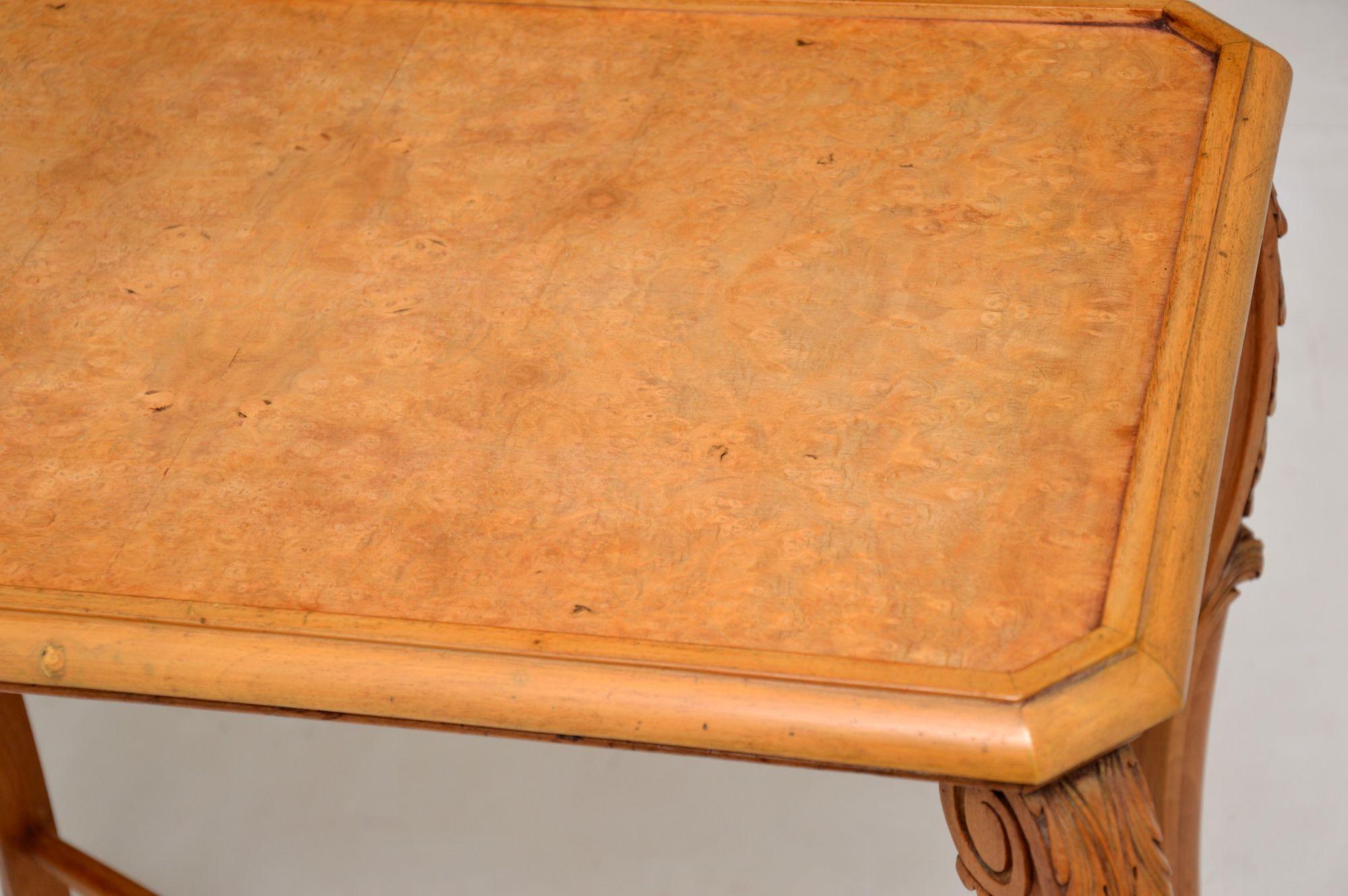 Mid-20th Century Antique Burr Walnut Side Table by Hille For Sale
