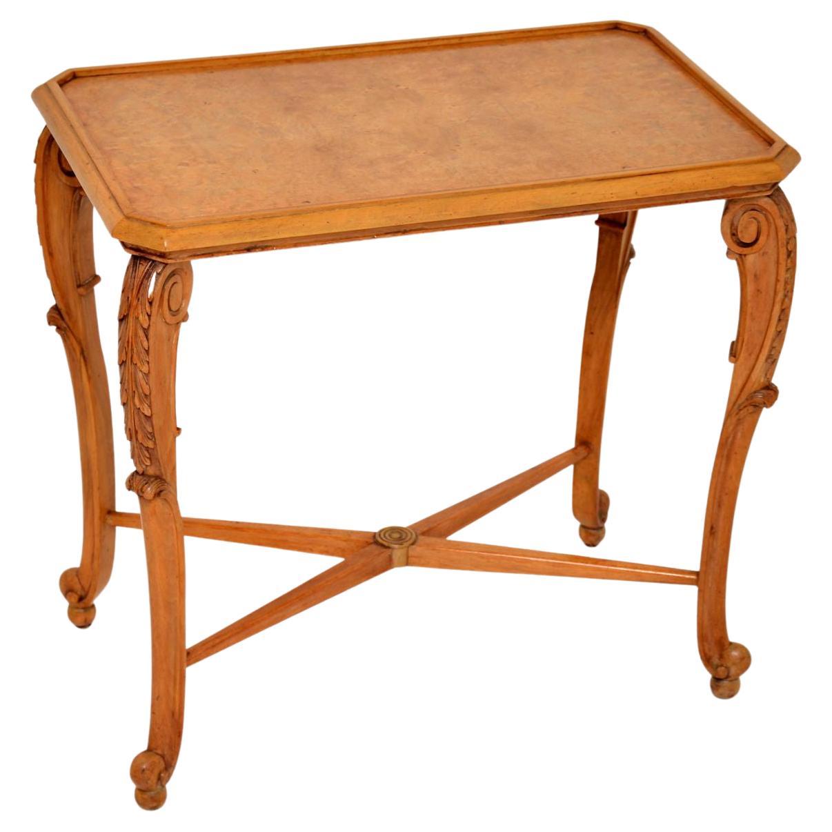 Antique Burr Walnut Side Table by Hille