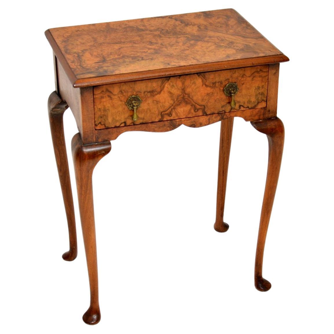 Deep Antique Walnut Side Table For Sale at 1stDibs