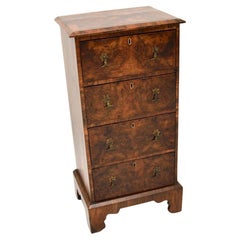 Cómoda de nogal antiguo Burr Slim
