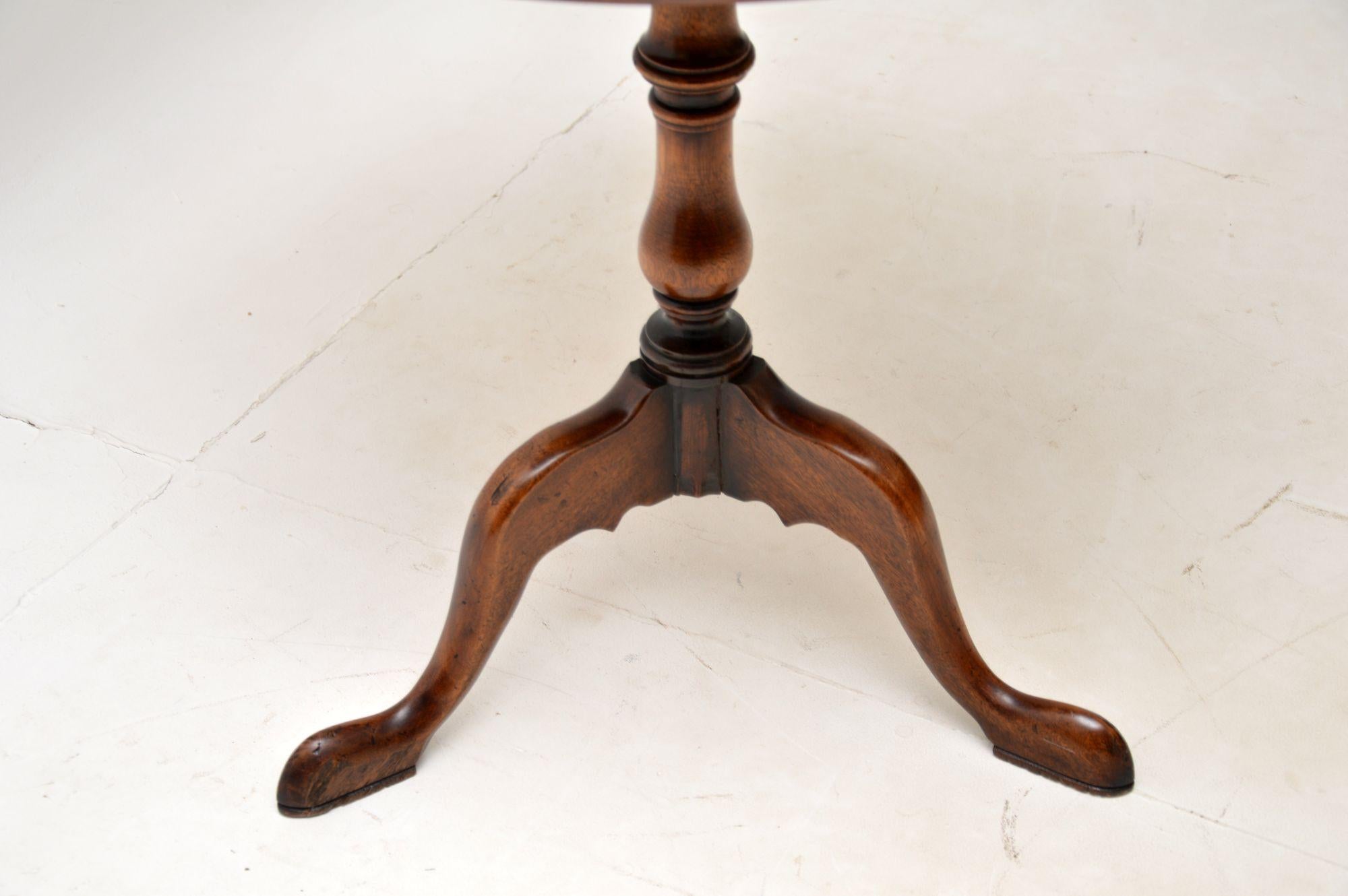 Antique Burr Walnut Snap Top Occasional Table 3