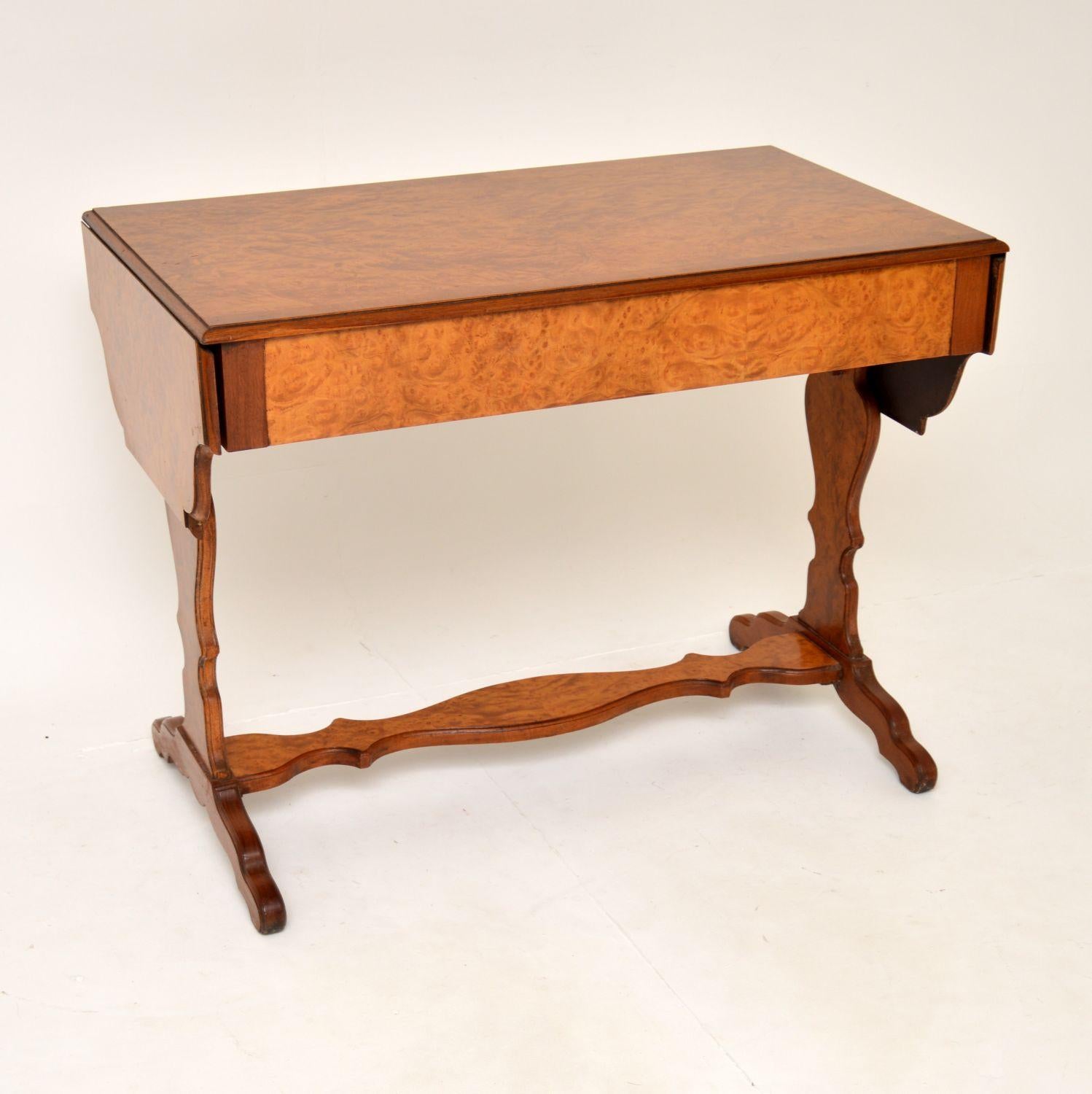 Antique Burr Walnut Sofa Table 7